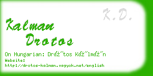 kalman drotos business card