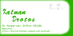 kalman drotos business card